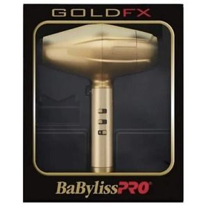BaByliss PRO GoldFX High Performance Turbo Dryer FXBDG1 w/ 3 Attachments - NEW